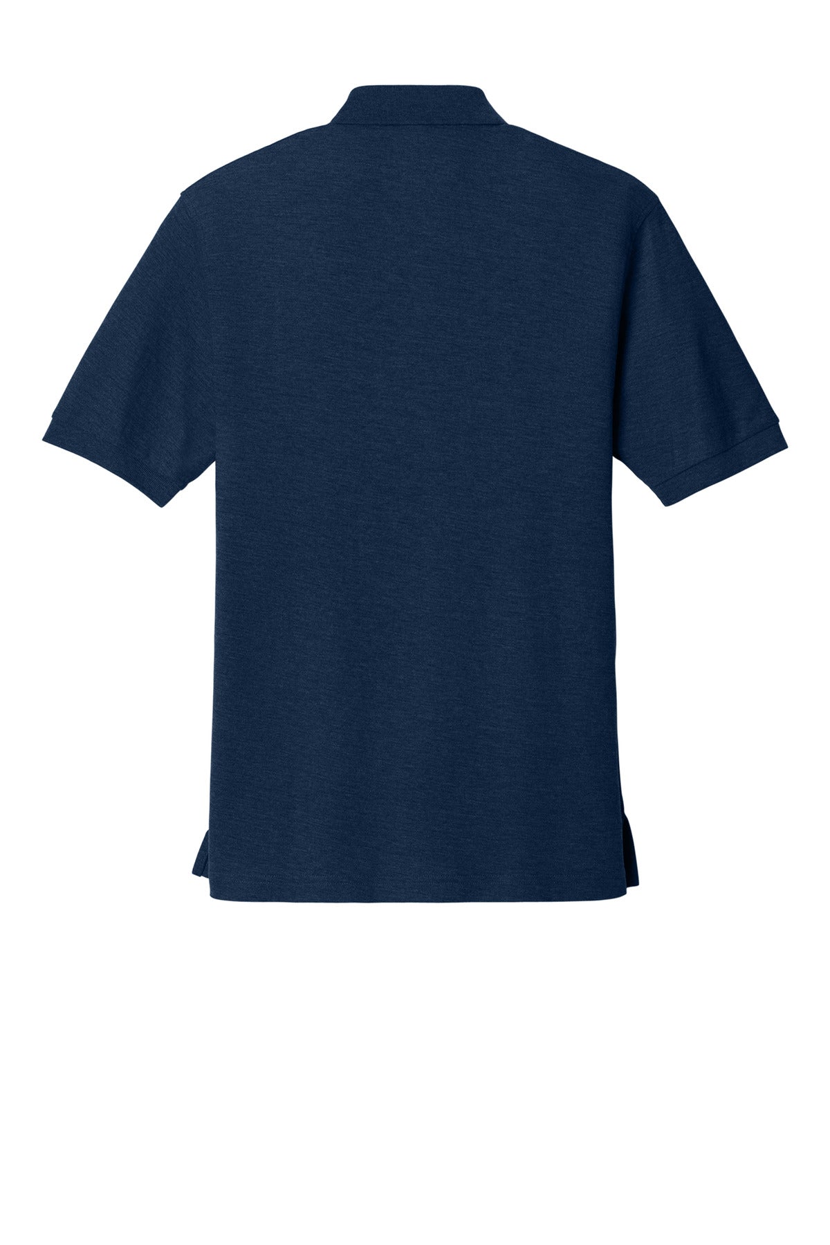 Rear View of Navy Port Authority Tall Silk Touch Polo. TLK500