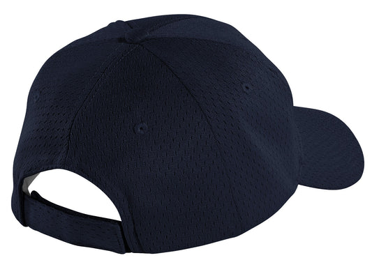 Rear View of Navy Port Authority Youth Pro Mesh Cap. YC833