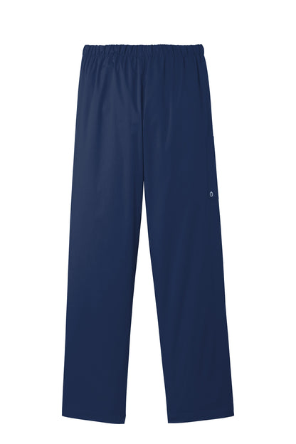 Rear View of Navy Wink Women's Petite WorkFlex Cargo Pant WW4550P