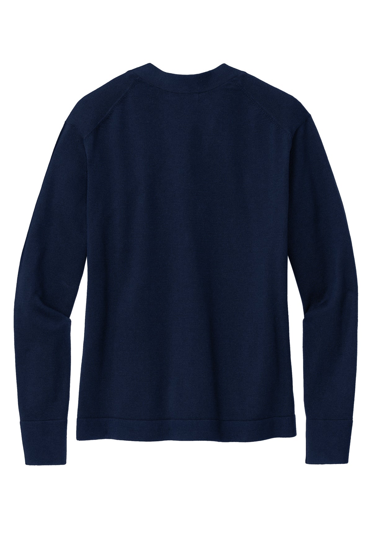 Rear View of NavyBlazer Brooks Brothers Women's Cotton Stretch Cardigan Sweater BB18405