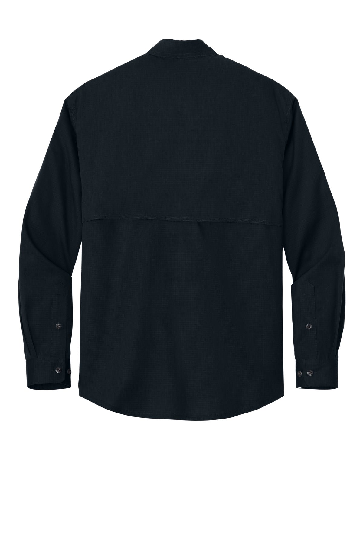 Rear View of NavyBlue CornerStone Long Sleeve Select Tactical Shirt CSW176