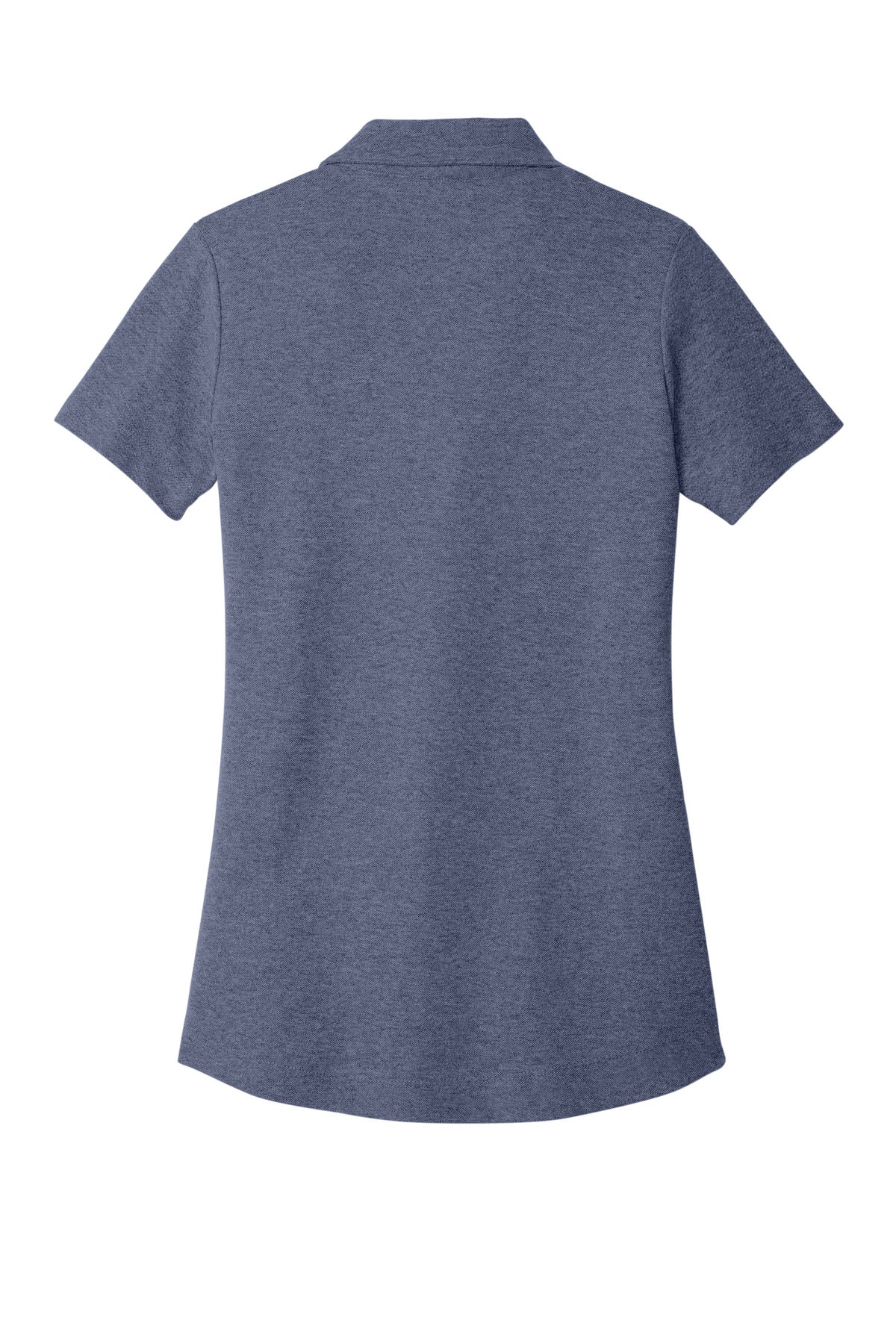 Rear View of NavyHthr Port Authority Women's C-FREE Cotton Blend Pique Polo LK867
