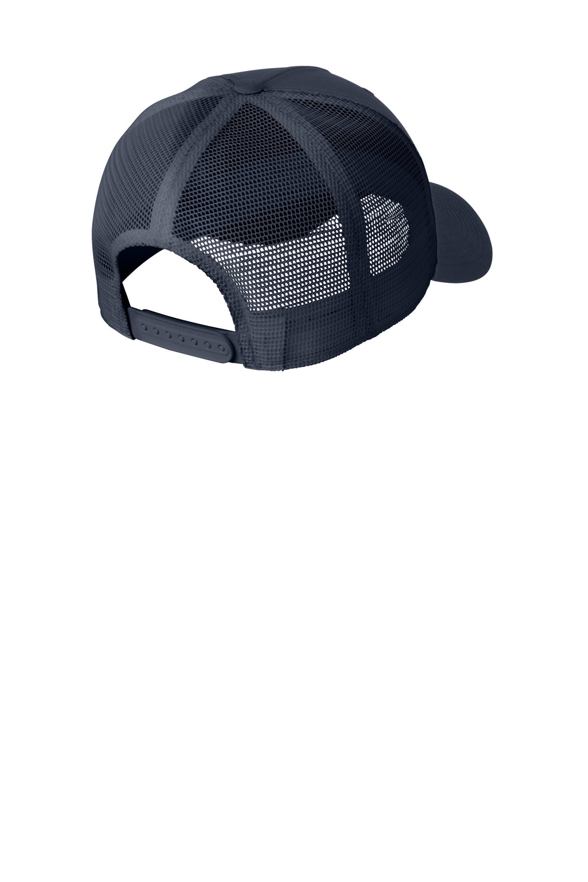 Rear View of Navy/Navy Nike Snapback Mesh Trucker Cap NKFN9893