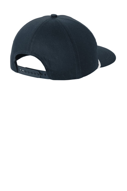 Rear View of Navy/White Port Authority Snapback Five-Panel Rope Cap C962