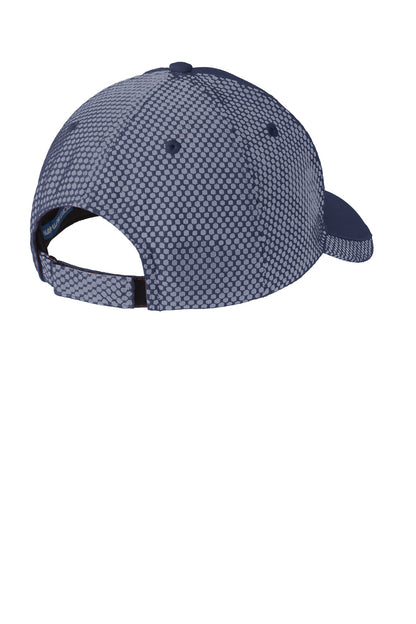 Rear View of Navy/White Port Authority Two-Color Mesh Back Cap. C923