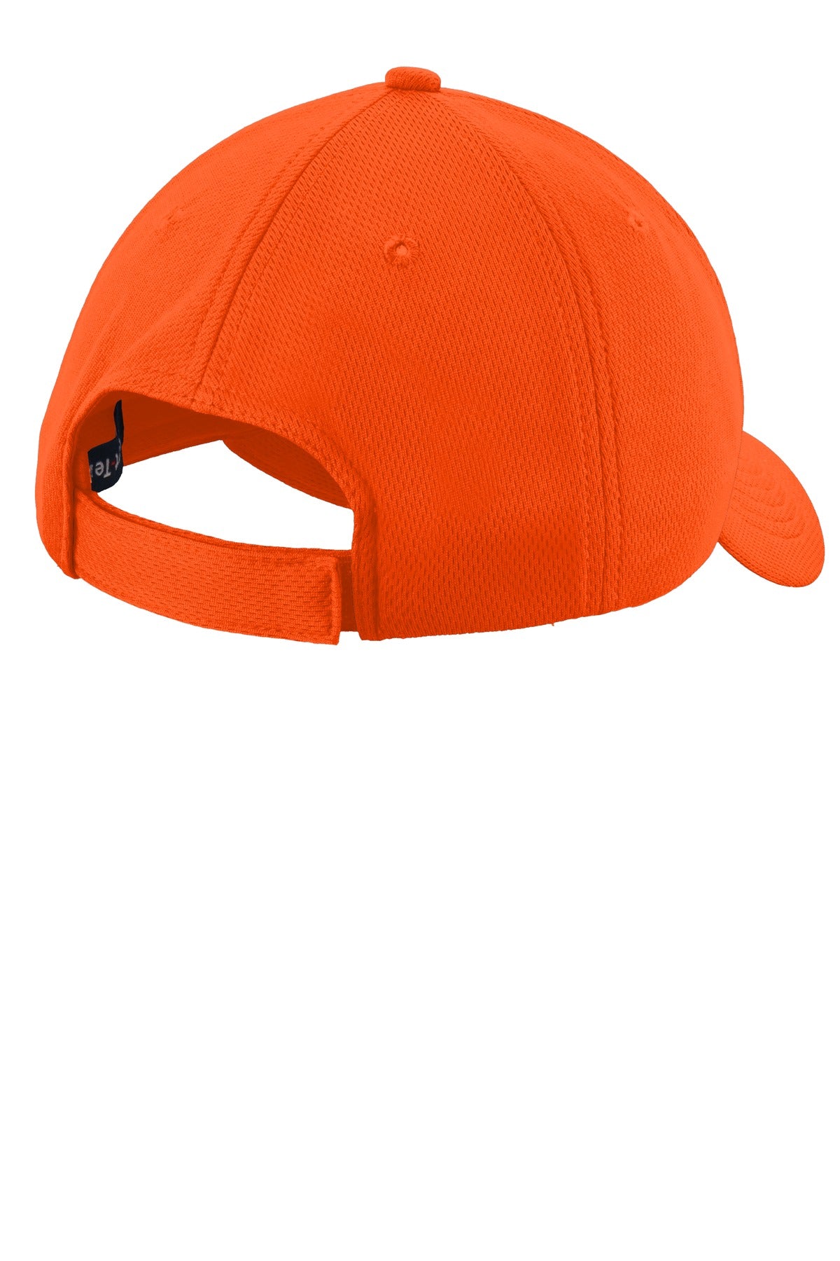 Rear View of Neon Orange Sport-Tek PosiCharge RacerMesh Cap. STC26