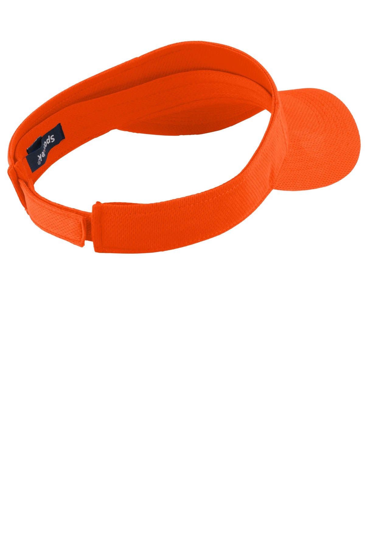 Rear View of Neon Orange Sport-Tek PosiCharge RacerMesh Visor. STC27