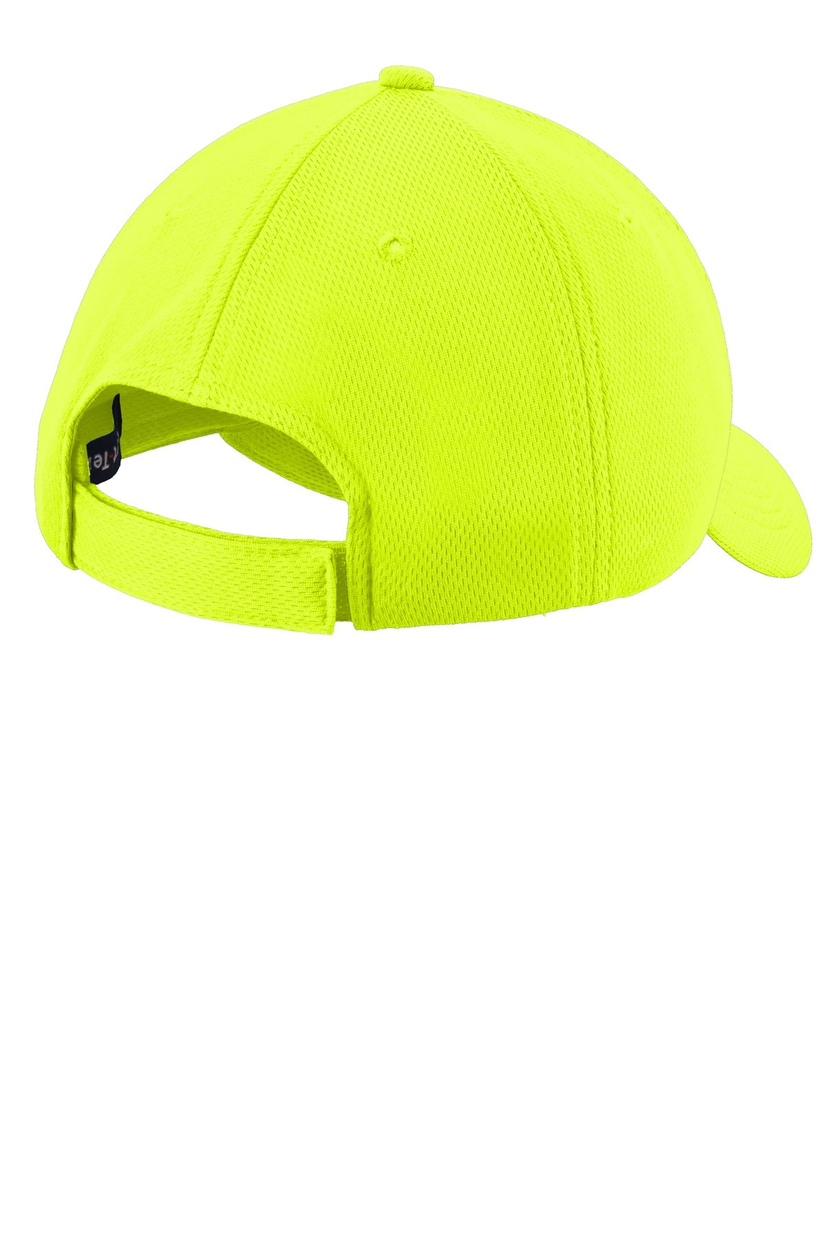 Rear View of Neon Yellow Sport-Tek PosiCharge RacerMesh Cap. STC26