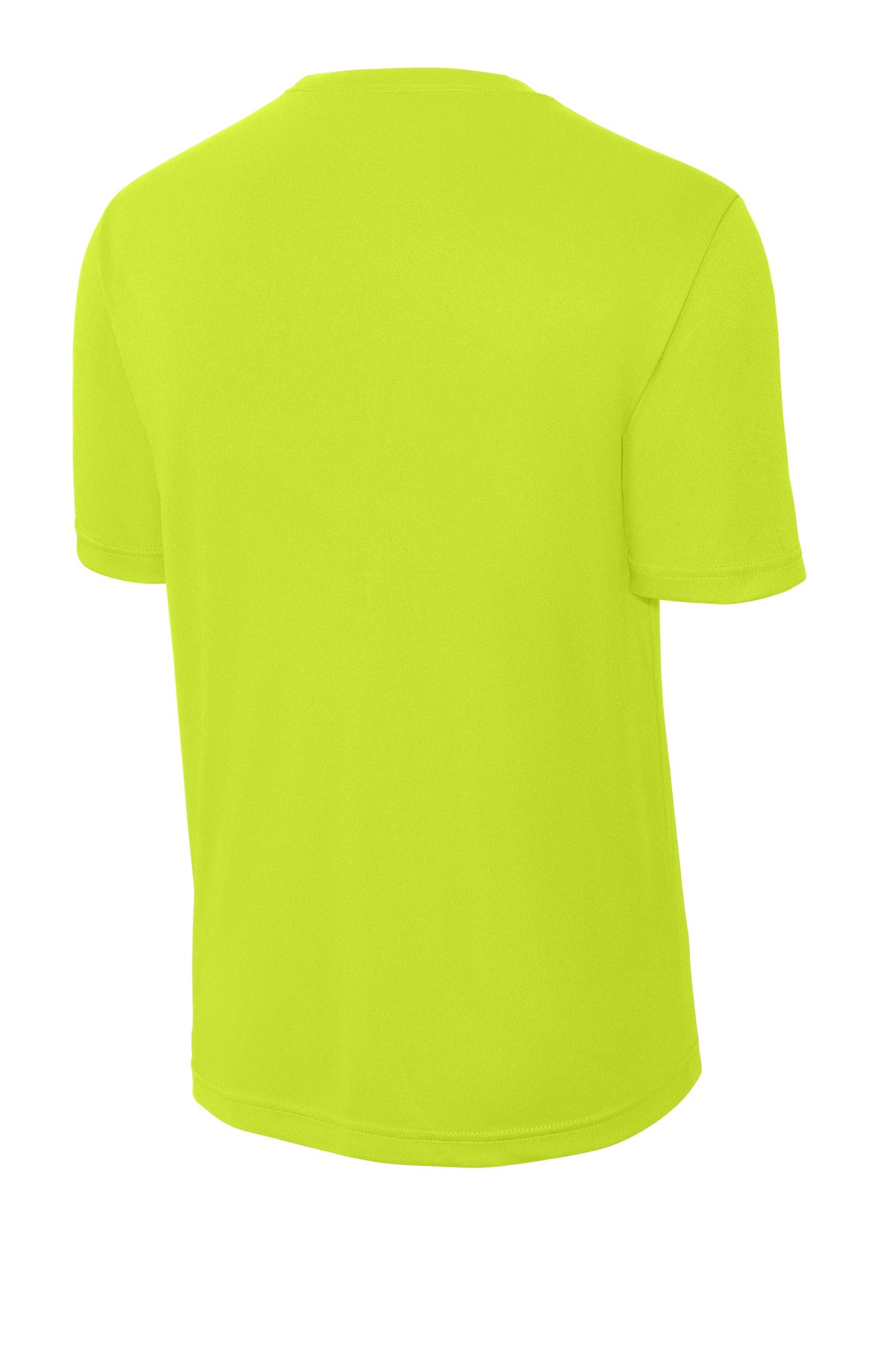 Rear View of Neon Yellow Sport-Tek Tall PosiCharge Competitor Tee. TST350