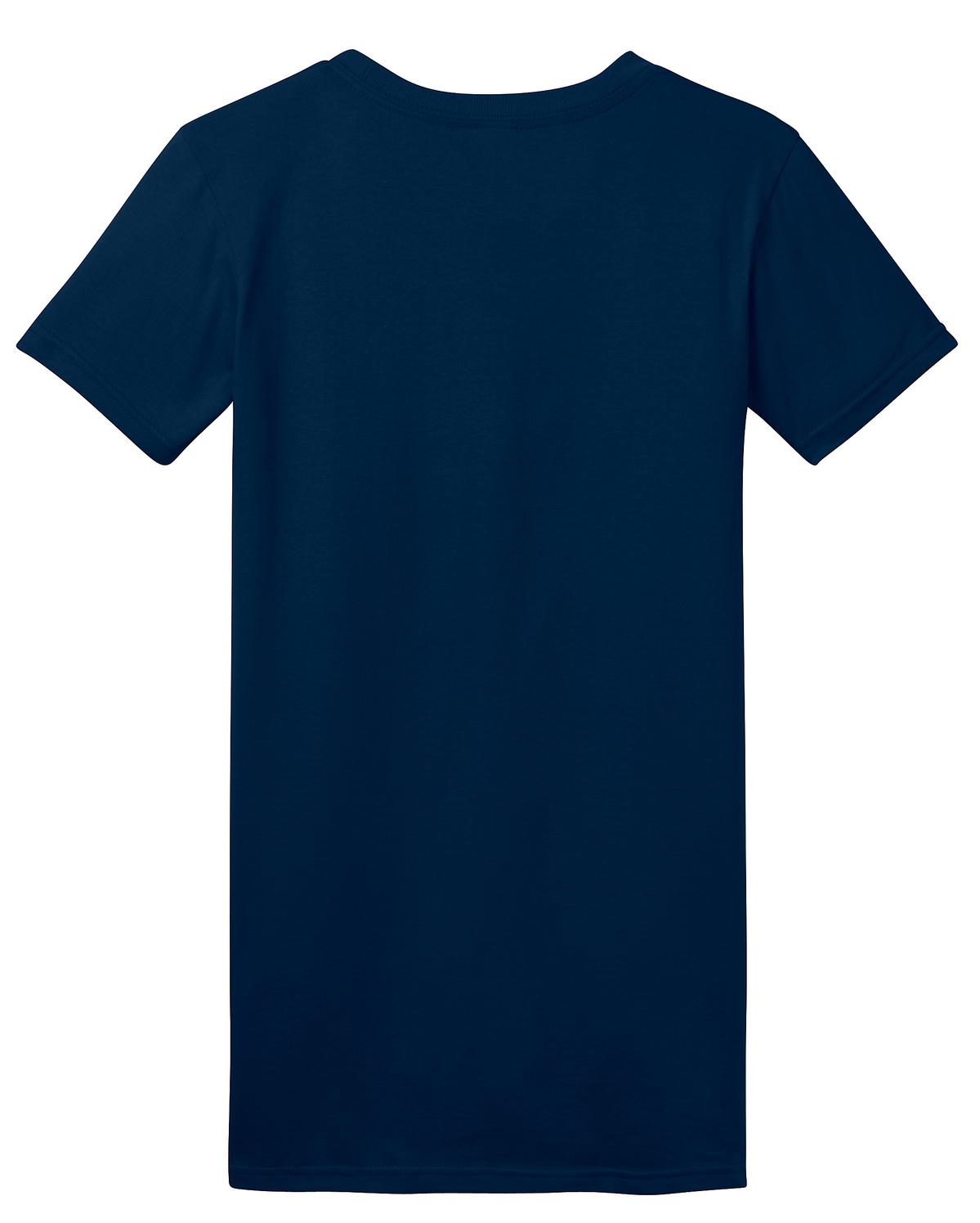 Rear View of New Navy District Women's Fitted The Concert Tee DT5001