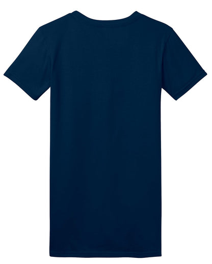 Rear View of New Navy District Women's Fitted The Concert Tee DT5001