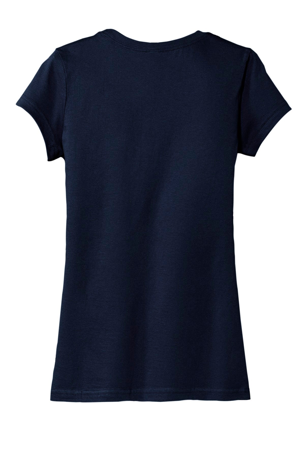 Rear View of New Navy District Women's Fitted Very Important Tee . DT6001