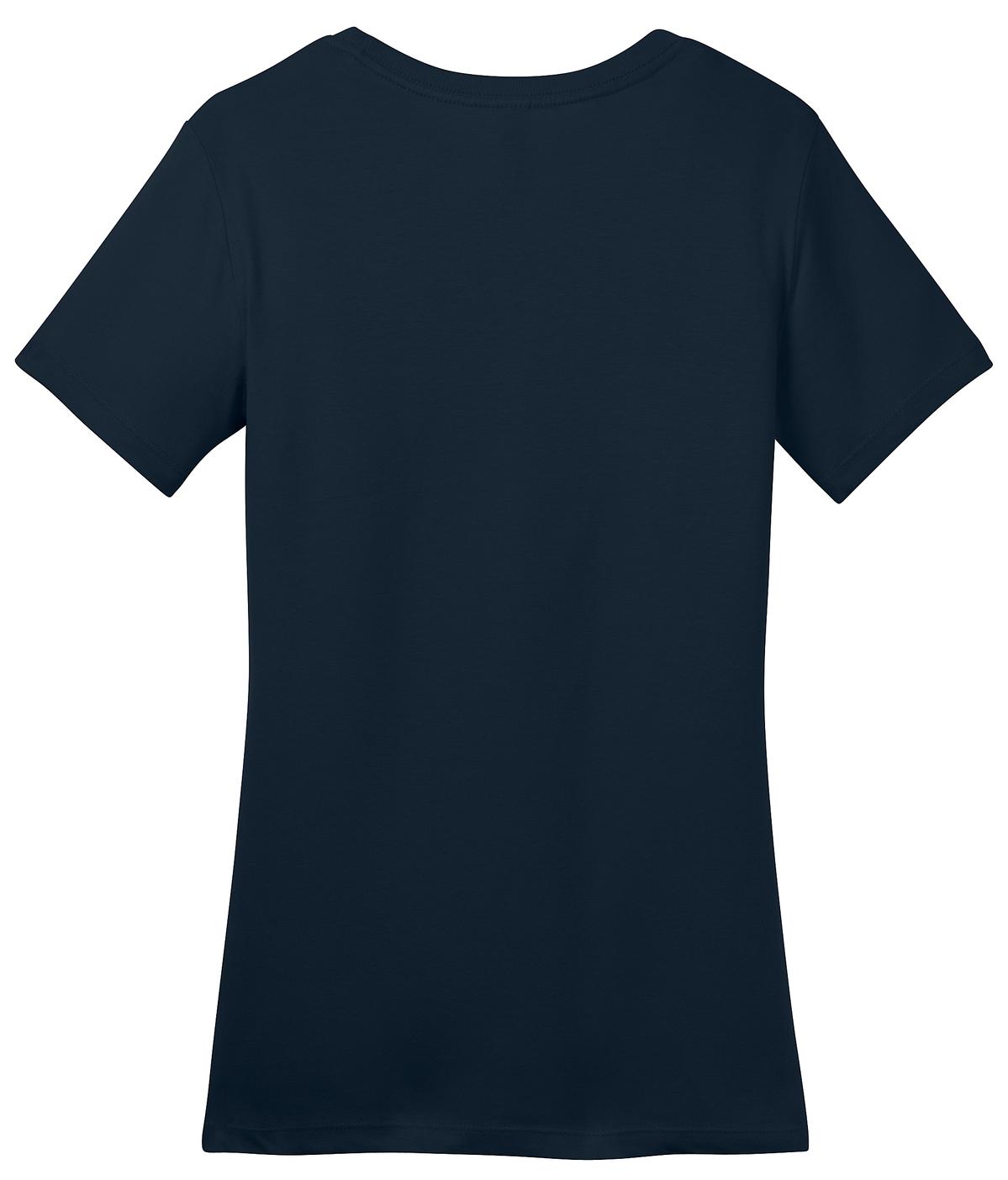 Rear View of New Navy District Women's Perfect Weight Tee. DM104L