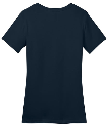 Rear View of New Navy District Women's Perfect Weight Tee. DM104L