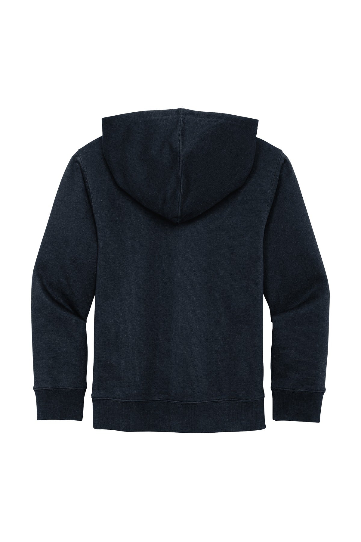 Rear View of New Navy District Youth V.I.T. Fleece Hoodie DT6100Y