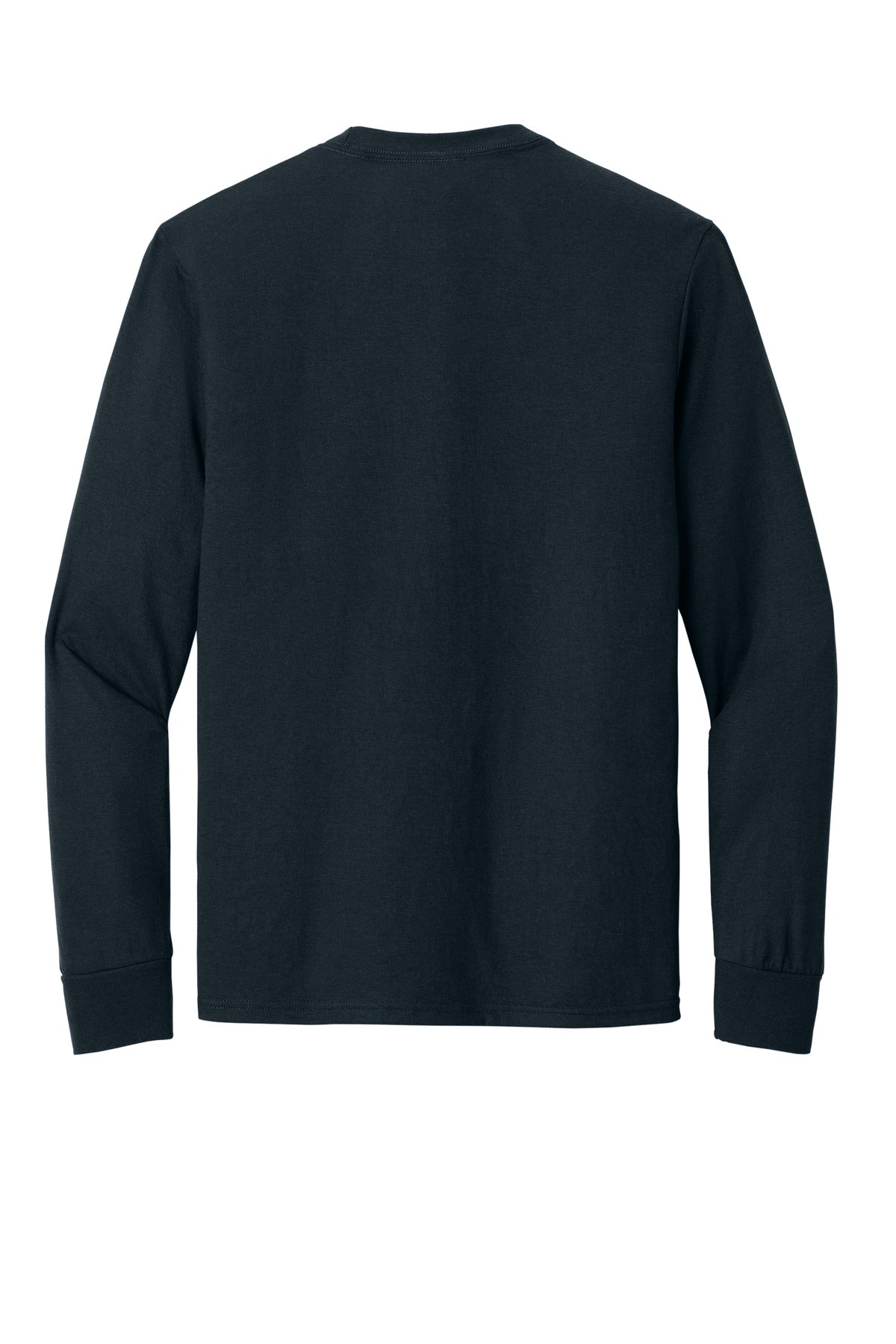 Rear View of NewNavy District Perfect Tri Long Sleeve Tee . DM132
