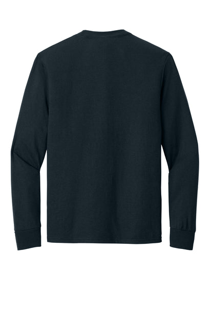 Rear View of NewNavy District Perfect Tri Long Sleeve Tee . DM132