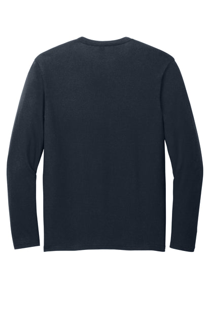 Rear View of NewNavy District Very Important Tee Long Sleeve. DT6200