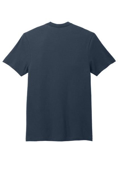 Rear View of NewNavy District Very Important Tee with Pocket. DT6000P