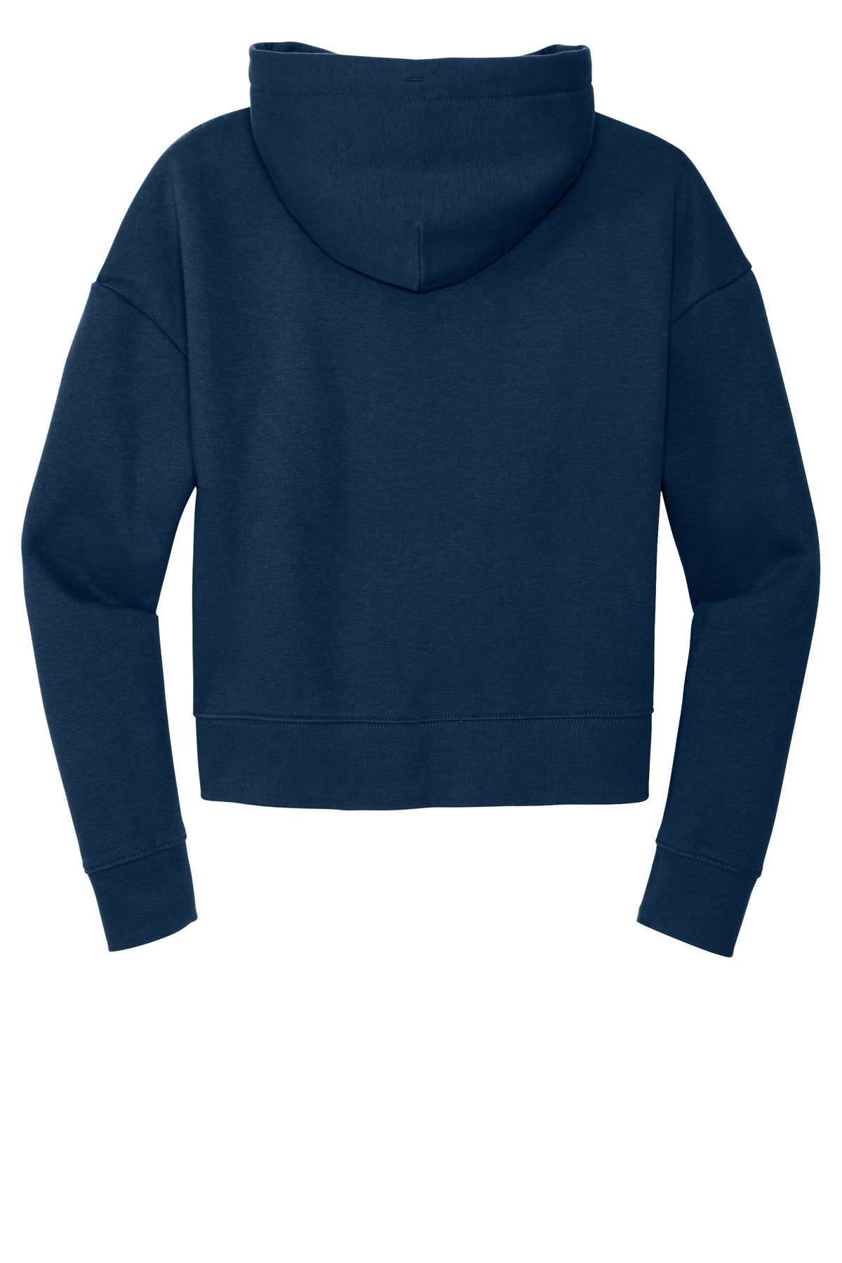 Rear View of NewNavy District Women's V.I.T. Fleece Hoodie DT6101