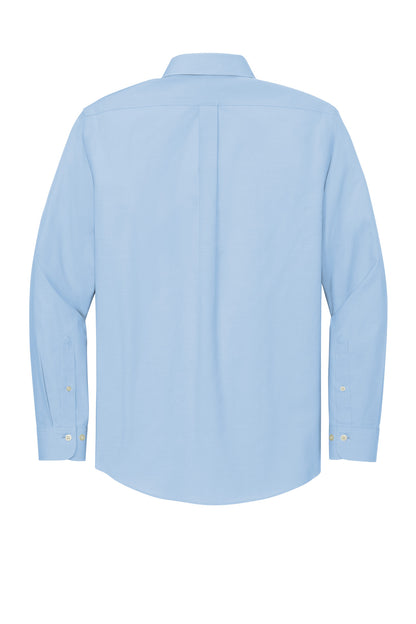 Rear View of NewportBlu Brooks Brothers Wrinkle-Free Stretch Pinpoint Shirt BB18000