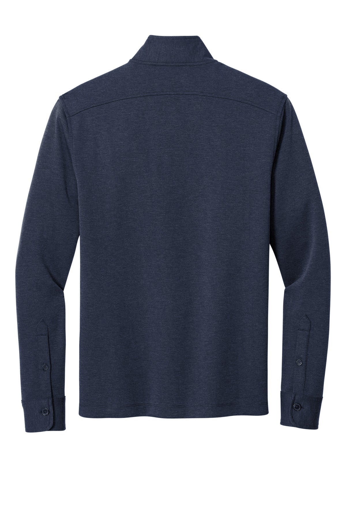 Rear View of NvBlazerHt Brooks Brothers Mid-Layer Stretch 1/2-Button BB18202