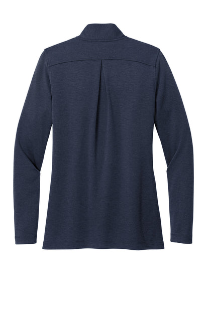 Rear View of NvBlazerHt Brooks Brothers Women's Mid-Layer Stretch 1/2-Button BB18203