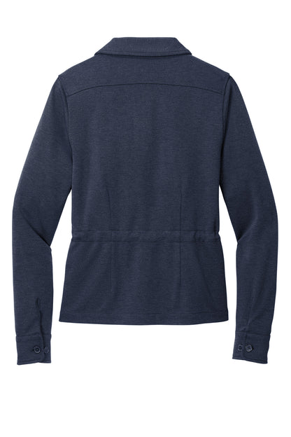 Rear View of NvBlazerHt Brooks Brothers Women's Mid-Layer Stretch Button Jacket BB18205