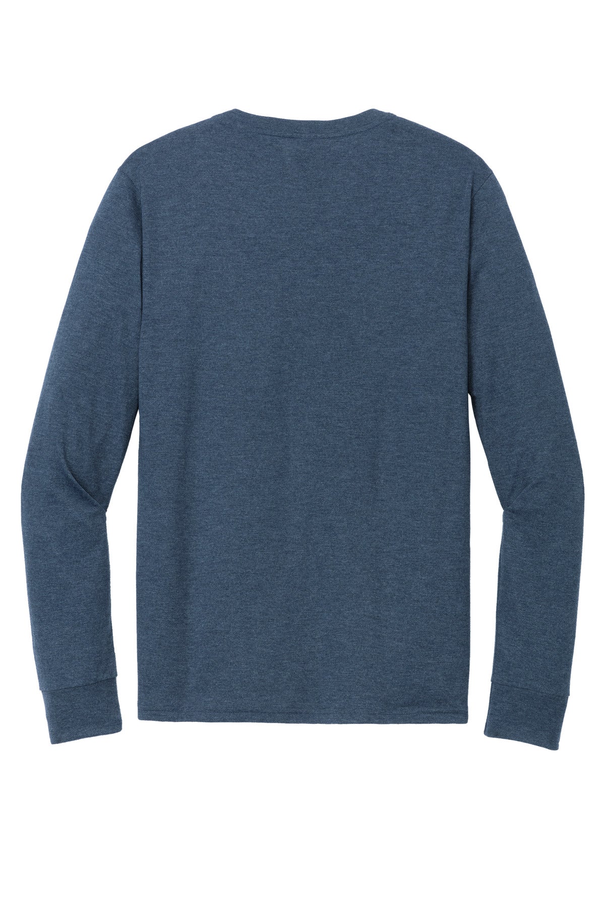 Rear View of NvyFrost District Perfect Tri Long Sleeve Henley DT145