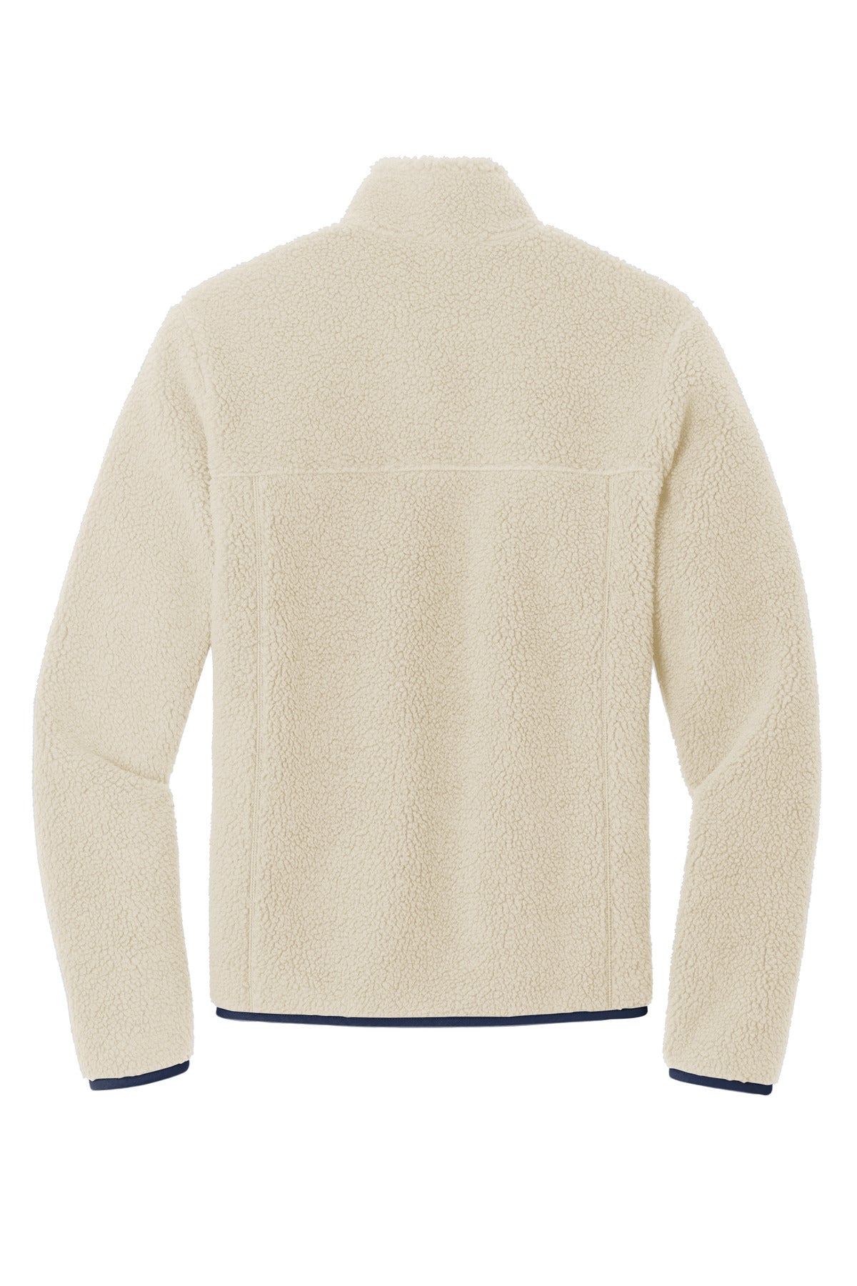 Rear View of Oat/DsBNv Port Authority Camp Fleece Snap Pullover F140