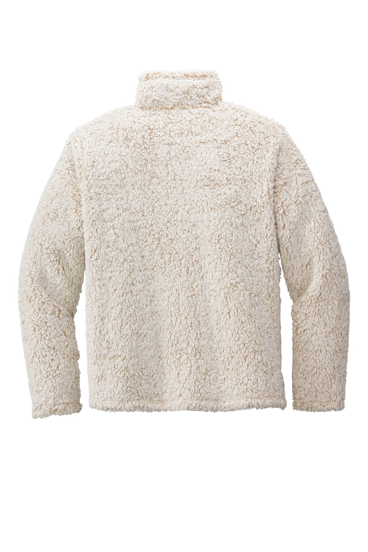 Rear View of Oatmeal Hthr Port Authority Cozy 1/4-Zip Fleece F130