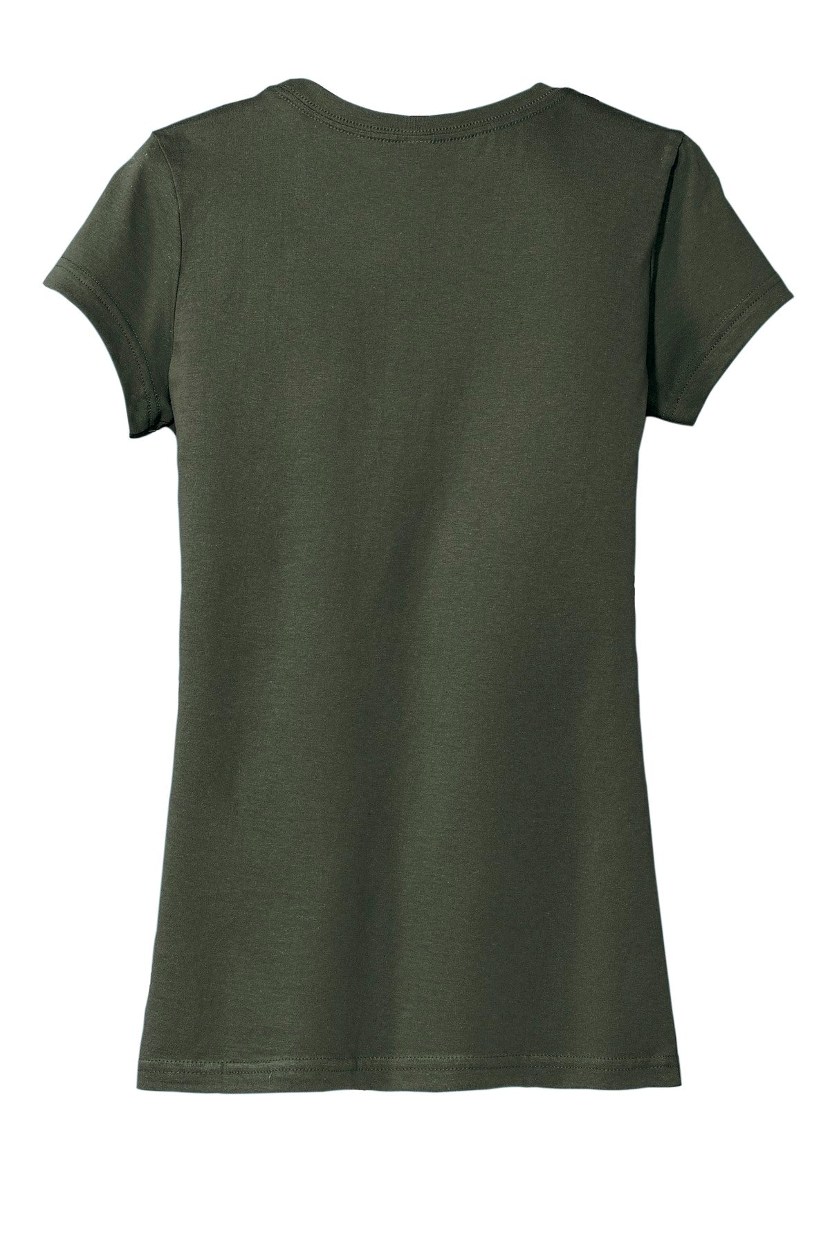 Rear View of Olive District Women's Fitted Very Important Tee . DT6001