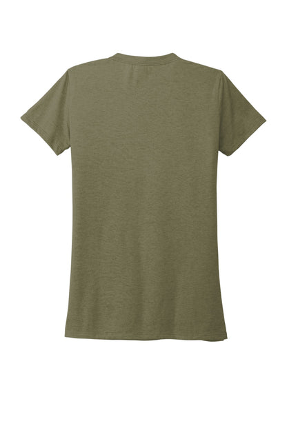 Rear View of Olive You Grn Allmade Women's Tri-Blend Tee AL2008