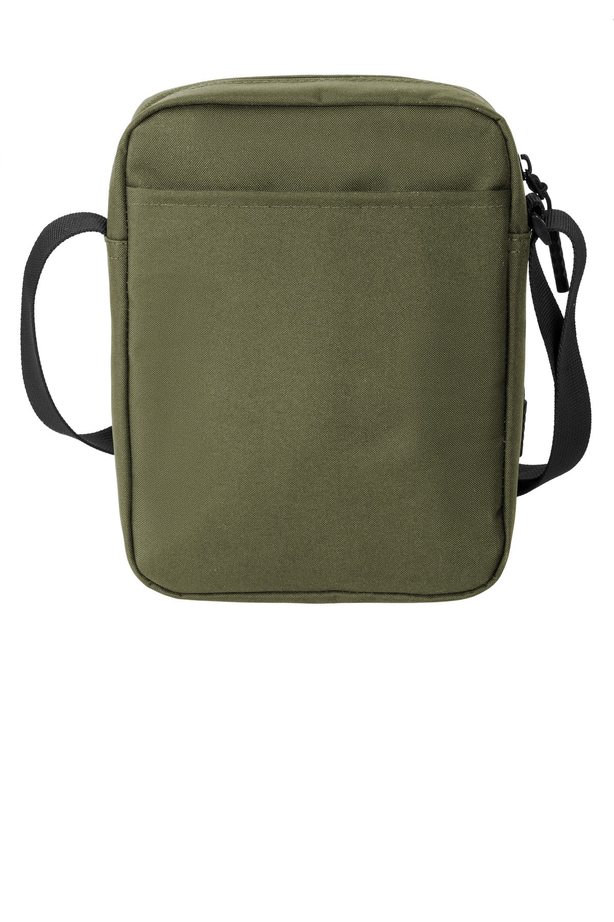 Rear View of OliveGreen Port Authority Upright Crossbody Bag BG918