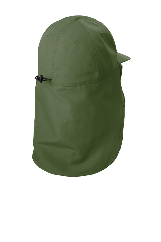 Rear View of OliveLeaf Port Authority Outdoor UV Sun Shade Cap C949