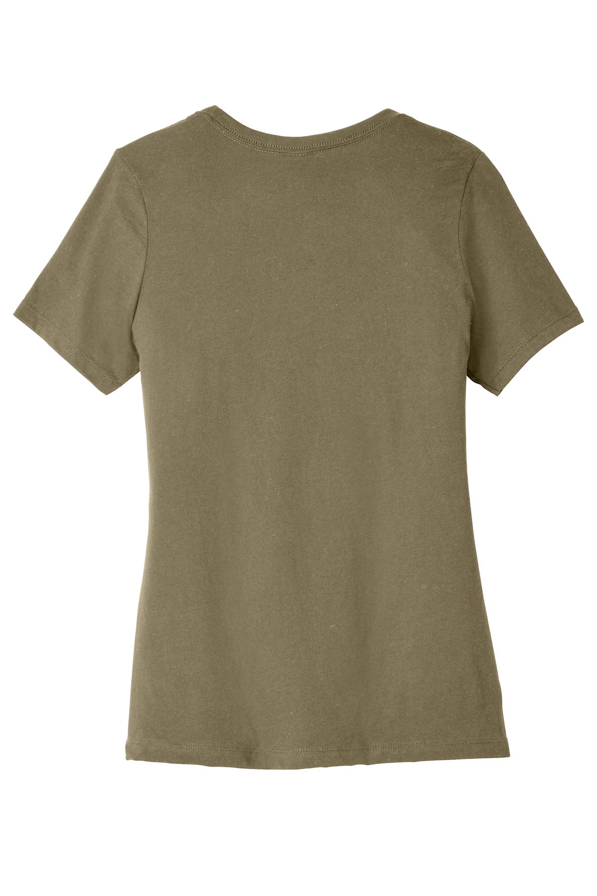 Rear View of OliveTB BELLA+CANVAS Women's Relaxed Triblend Tee BC6413