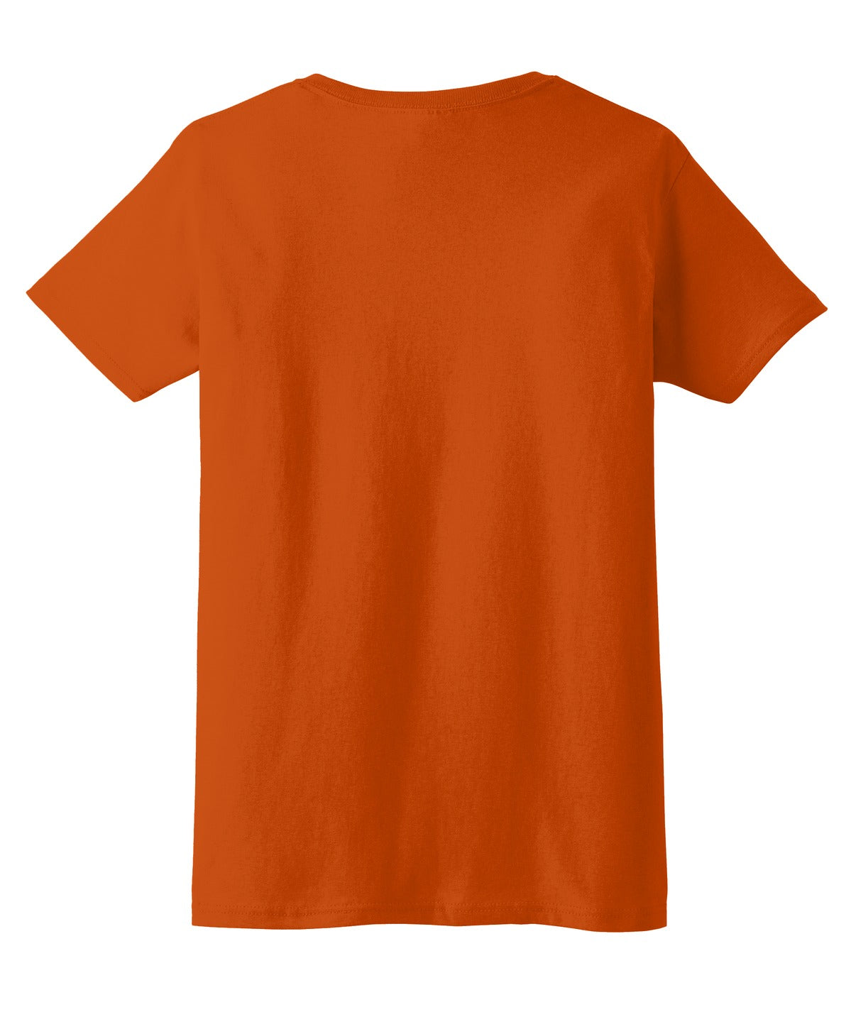 Rear View of Orange Gildan Women's Ultra Cotton 100% US Cotton T-Shirt. 2000L