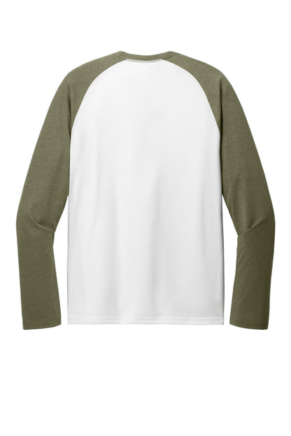 Rear View of OvUGn/BtW Allmade Unisex Tri-Blend Long Sleeve Colorblock Raglan AL6009