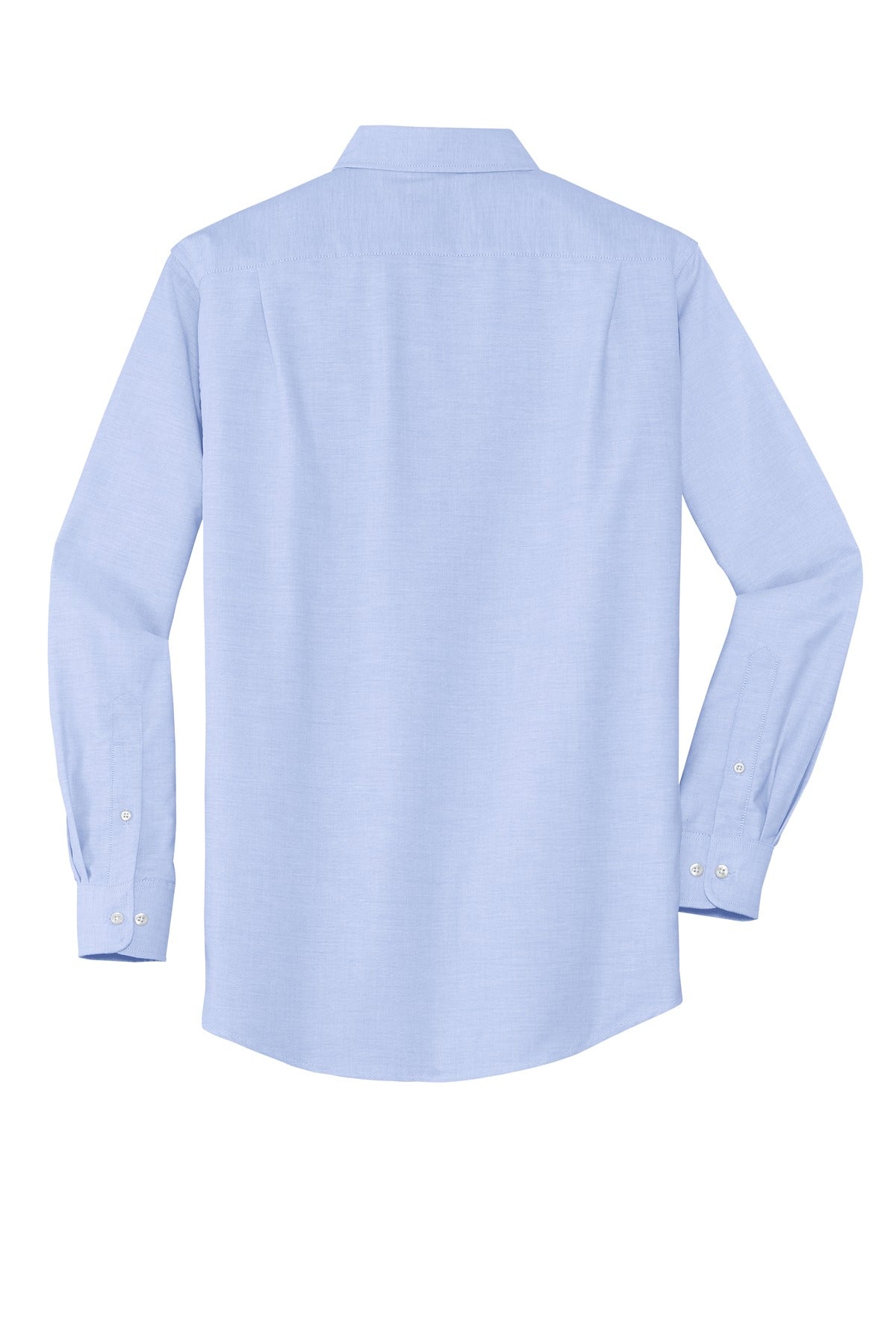 Rear View of Oxford Blue Port Authority SuperPro Oxford Shirt. S658