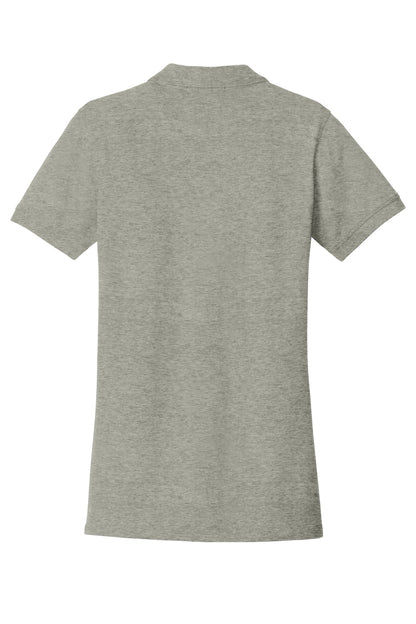 Rear View of Oxford Heather Port Authority Women's EZCotton Polo. LK8000