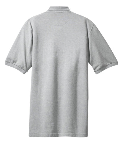 Rear View of Oxford Port Authority Heavyweight Cotton Pique Polo with Pocket. K420P