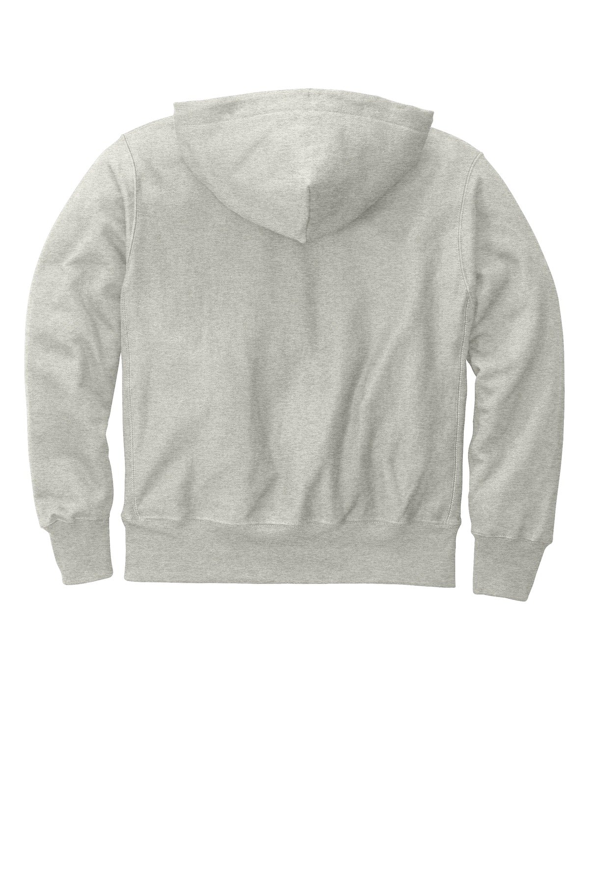 Rear View of OxfordGrey Champion Reverse Weave Hooded Sweatshirt S101