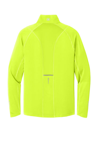 Rear View of Pace Yellow OGIO Nexus 1/4-Zip Pullover. OE335