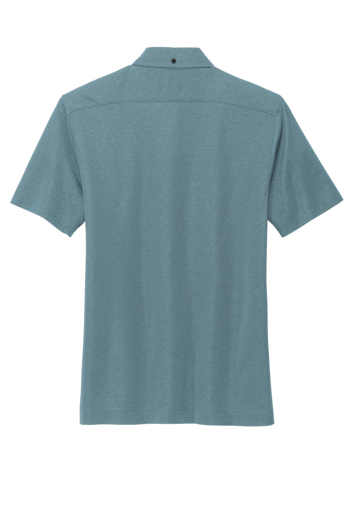 Rear View of ParisianBH Mercer+Mettle Stretch Pique Full-Button Polo MM1006