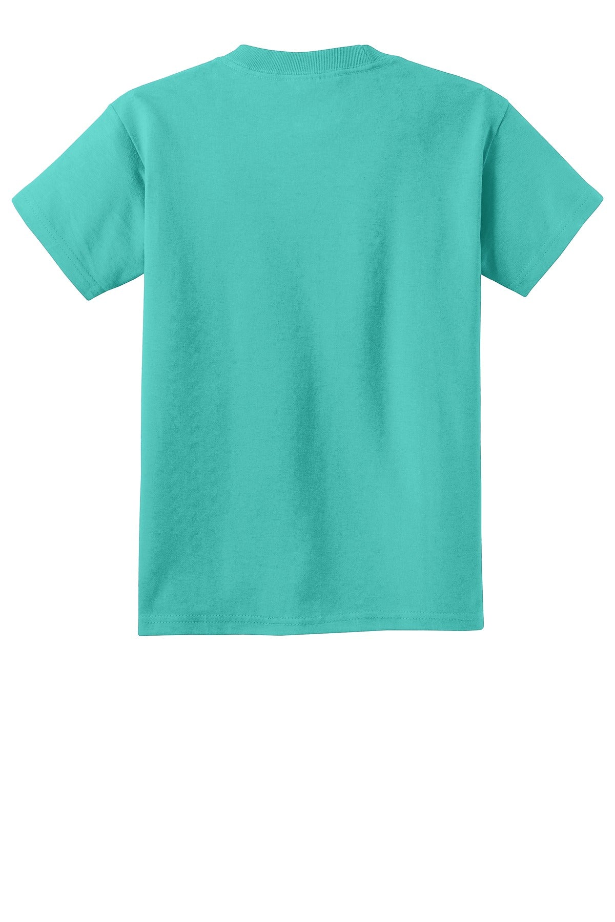 Rear View of Peacock Port & Company Youth Beach Wash Garment-Dyed Tee. PC099Y