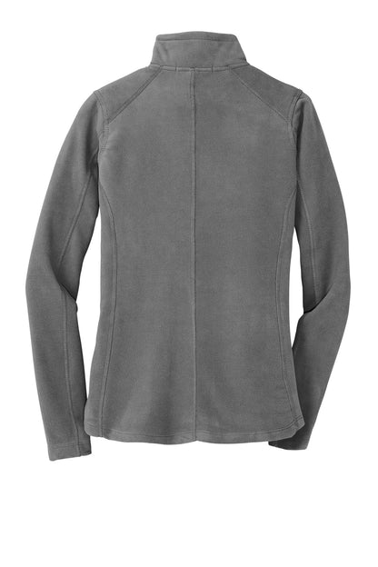 Rear View of Pearl Grey Port Authority Women's Microfleece Jacket. L223