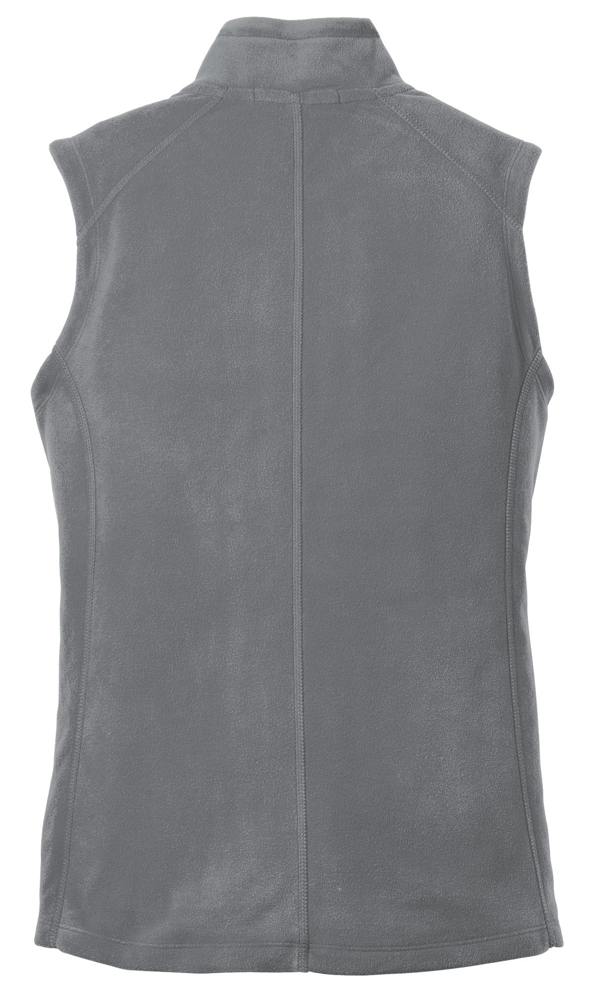 Rear View of Pearl Grey Port Authority Women's Microfleece Vest. L226
