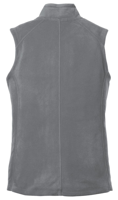 Rear View of Pearl Grey Port Authority Women's Microfleece Vest. L226