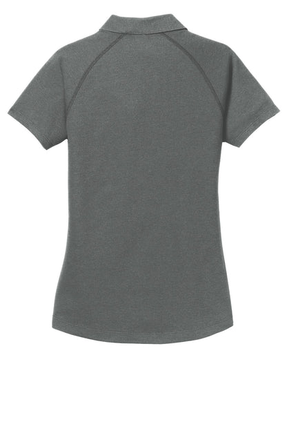 Rear View of Petrol Grey OGIO Women's Onyx Polo. LOG126