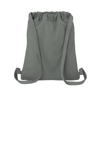 Rear View of Pewter Port Authority Beach Wash Cinch Pack. BG621